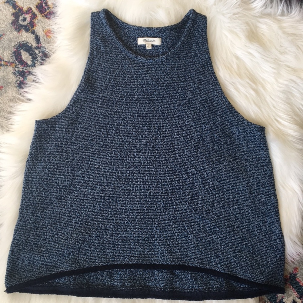 NWT Madewell Sleeveless Knit Fringe Top